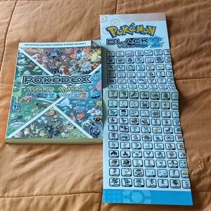 Pokemon Black and White 2 Pokedex Guide with Blue Poster